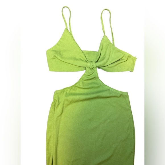 SHEIN Lime Green Cutout Mini Dress - Picture 2 of 3